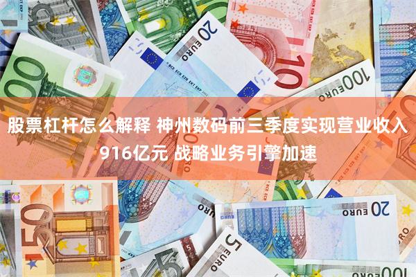 股票杠杆怎么解释 神州数码前三季度实现营业收入916亿元 战略业务引擎加速