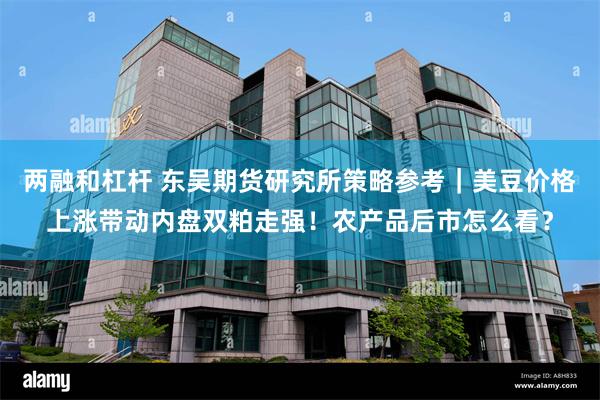 两融和杠杆 东吴期货研究所策略参考｜美豆价格上涨带动内盘双粕走强！农产品后市怎么看？