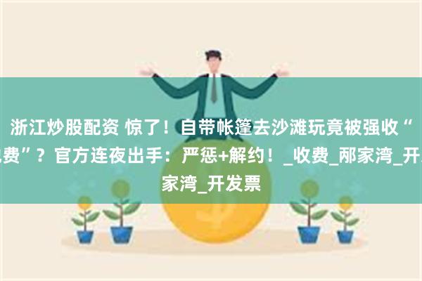 浙江炒股配资 惊了！自带帐篷去沙滩玩竟被强收“场地费”？官方连夜出手：严惩+解约！_收费_邴家湾_开发票